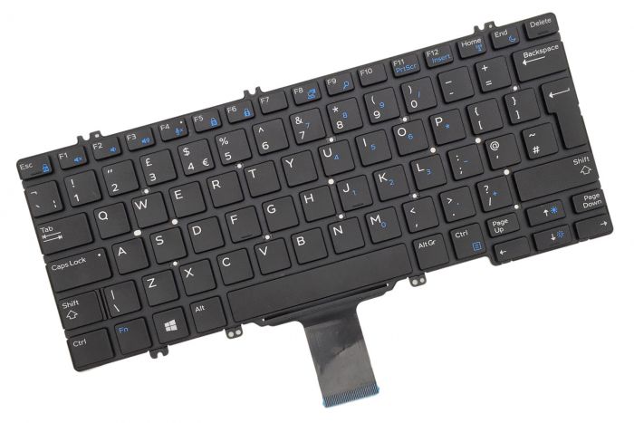 Notebooki.lv: Dell Latitude 7280, 7290, 7380, 7390 UK regular Keyboard single point 
